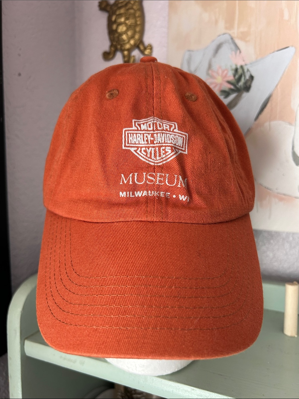 Harley-Davidson Orange Embroidered Museum Cap